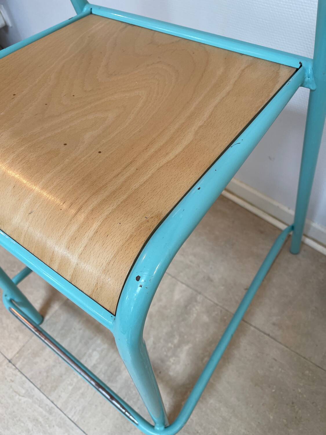 Vintage laboratory stool from the 1980s.