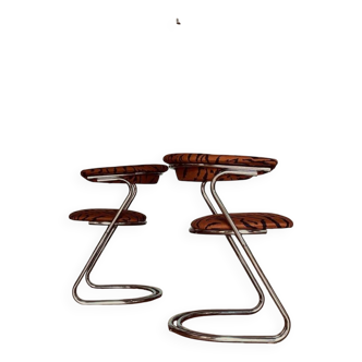 Paire de chaises design italien vintage années 70