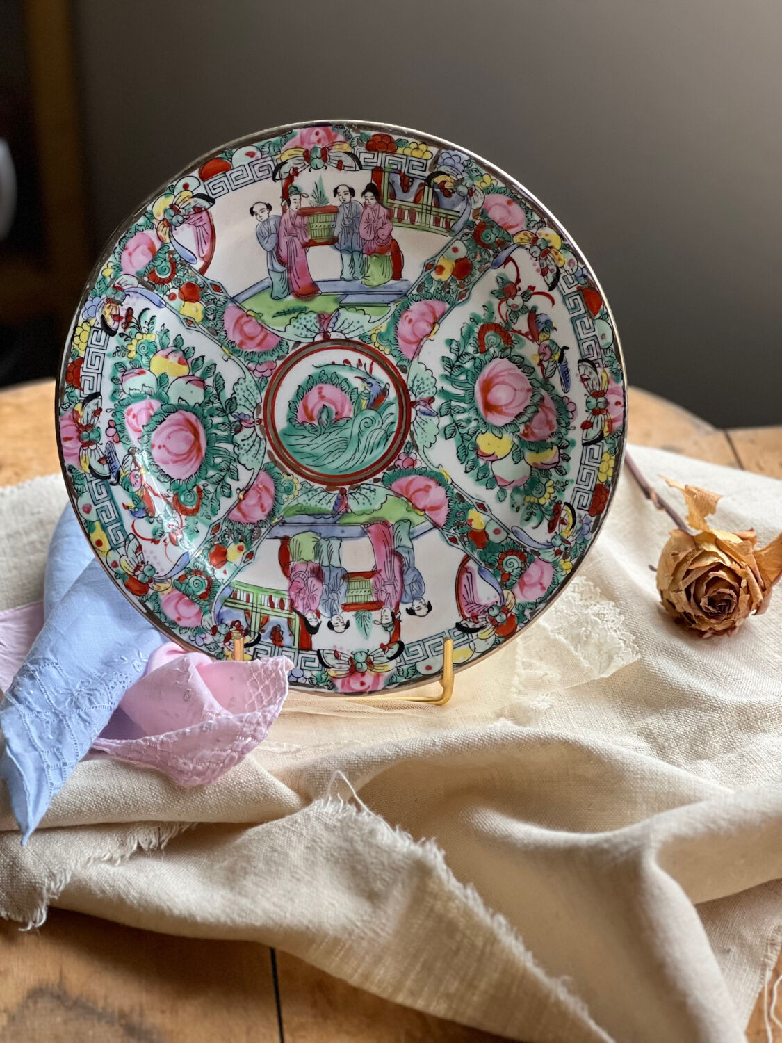 Assiettes décorative en porcelaine Macao Qianlong nian zhi