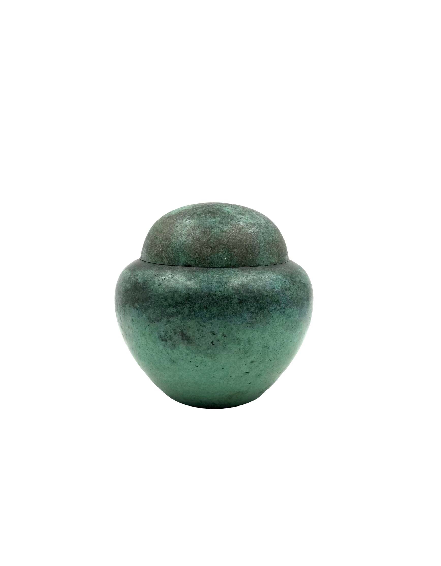 Art Deco green vase / potiche Ikora series, Paul Haustein, WMF Germany ca.