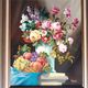 Still Life with Flowers and Fruits signed by Georges Mallet