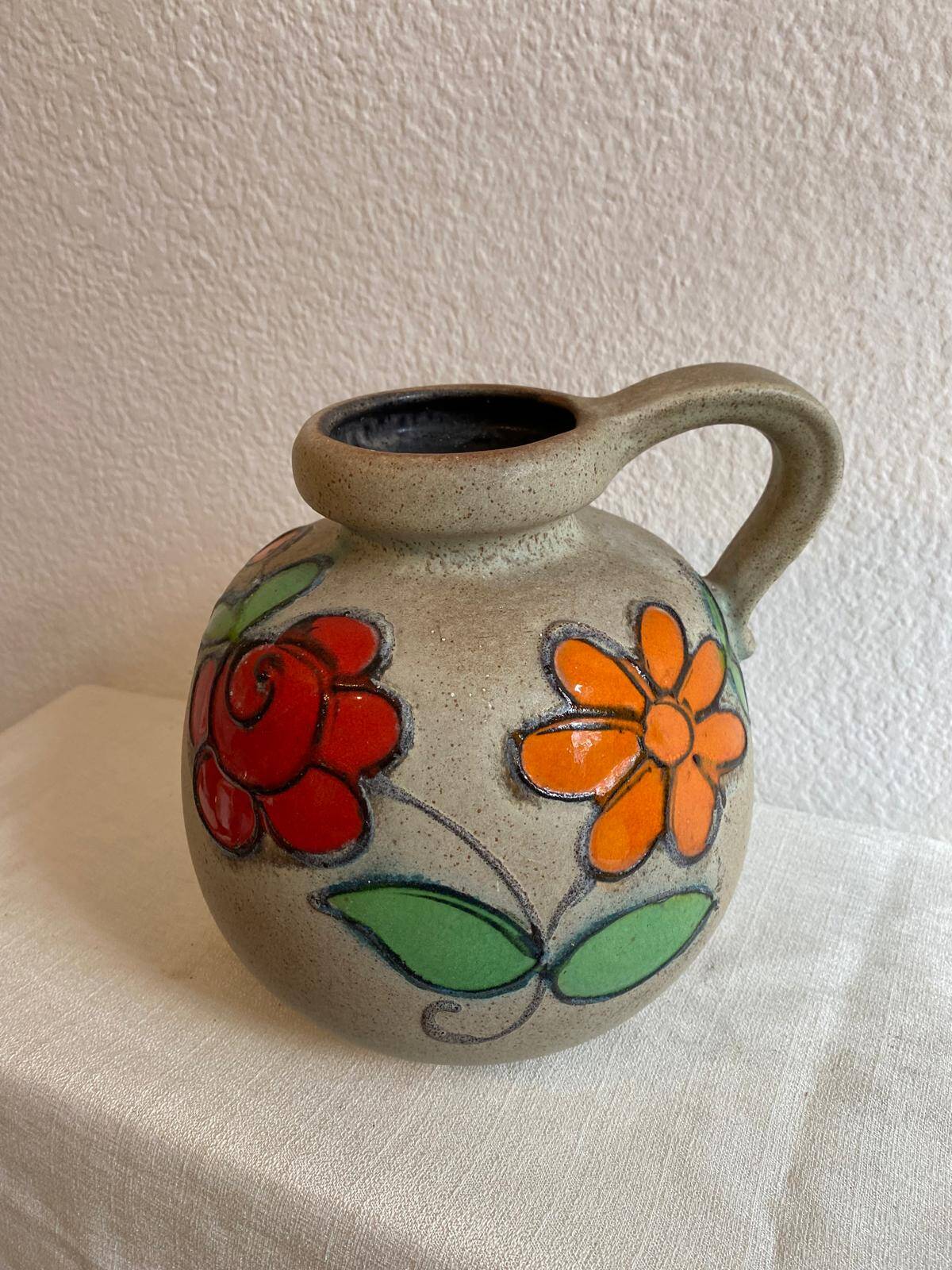 Scheurich ceramic vase pitcher West Germany vintage 1970s