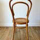 Baumann bistro chair in bent wood and blond wood canning 40s-50s