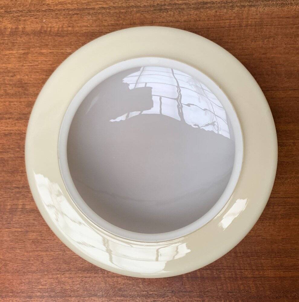 Metal and glass ceiling light in mid-century style, 1960s.