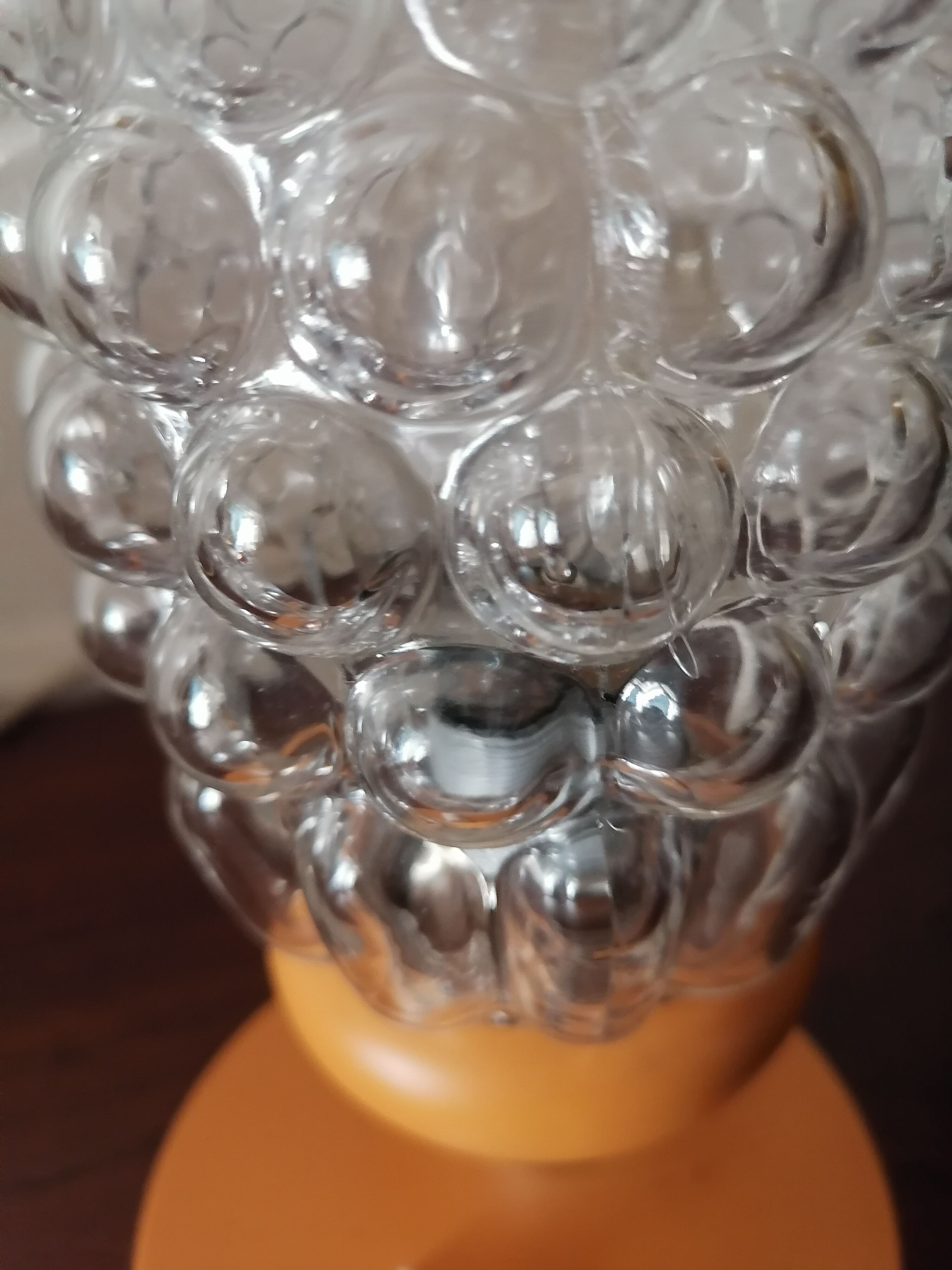 Bedside lamp 1960 1970 orange