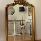 Miroir ancien Louis Philippe doré XIX eme - 114x67cm