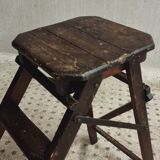 Old wooden stepladder library steps decorative foldable