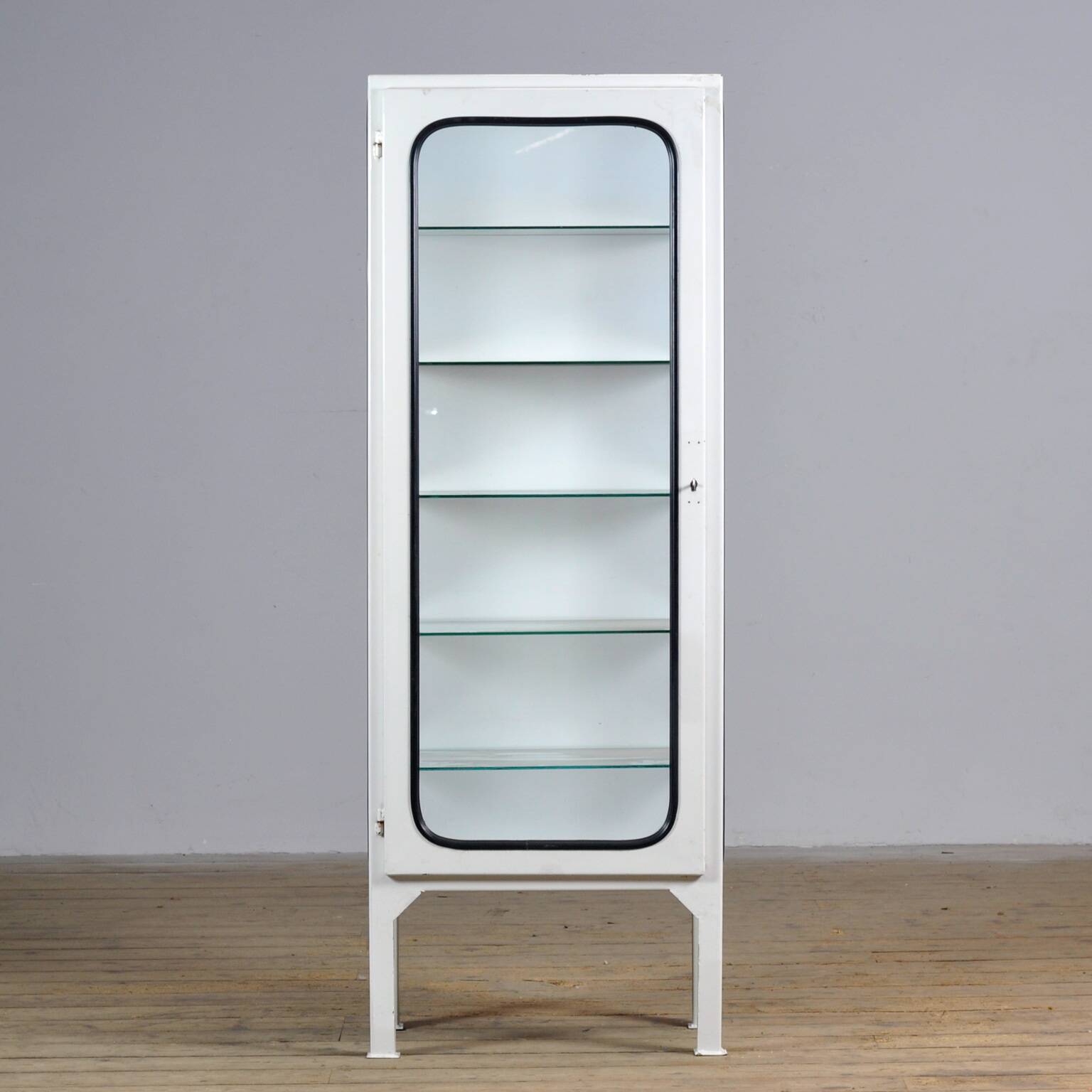 Armoire à pharmacie vintage en fer et verre, années 1970