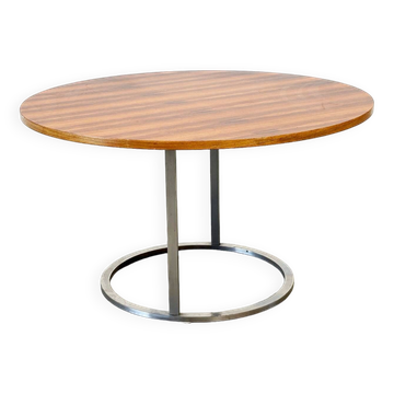 Table à manger ronde italienne en palissandre