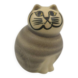 Ceramic Cat MIA Grey Stripes Lisa Larson Yellow Eyes Atelier Gust