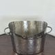 Silver-plated hammered and polished champagne bucket / basin
