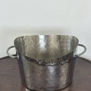 Silver-plated hammered and polished champagne bucket / basin