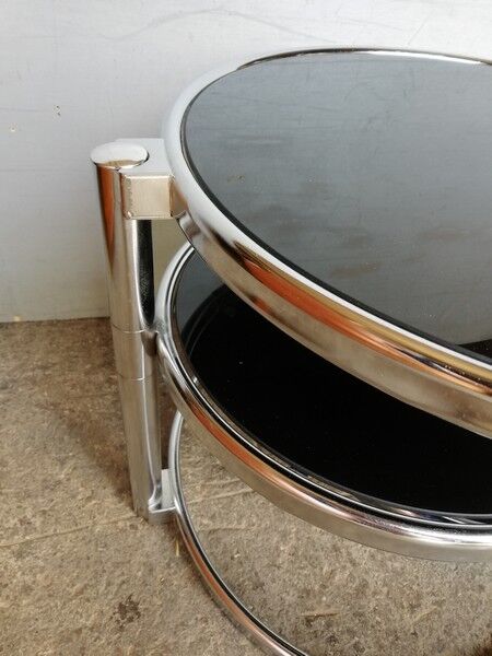 1970 design coffee table with 3 trays