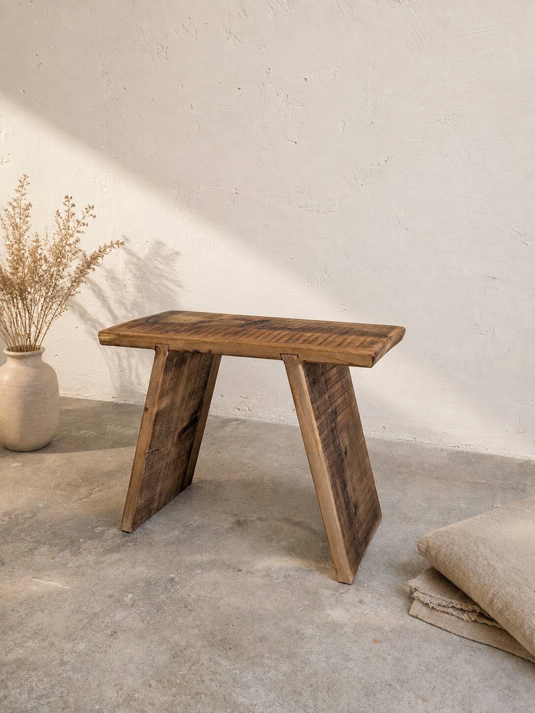 Tabouret banc ancien bois patine brocante