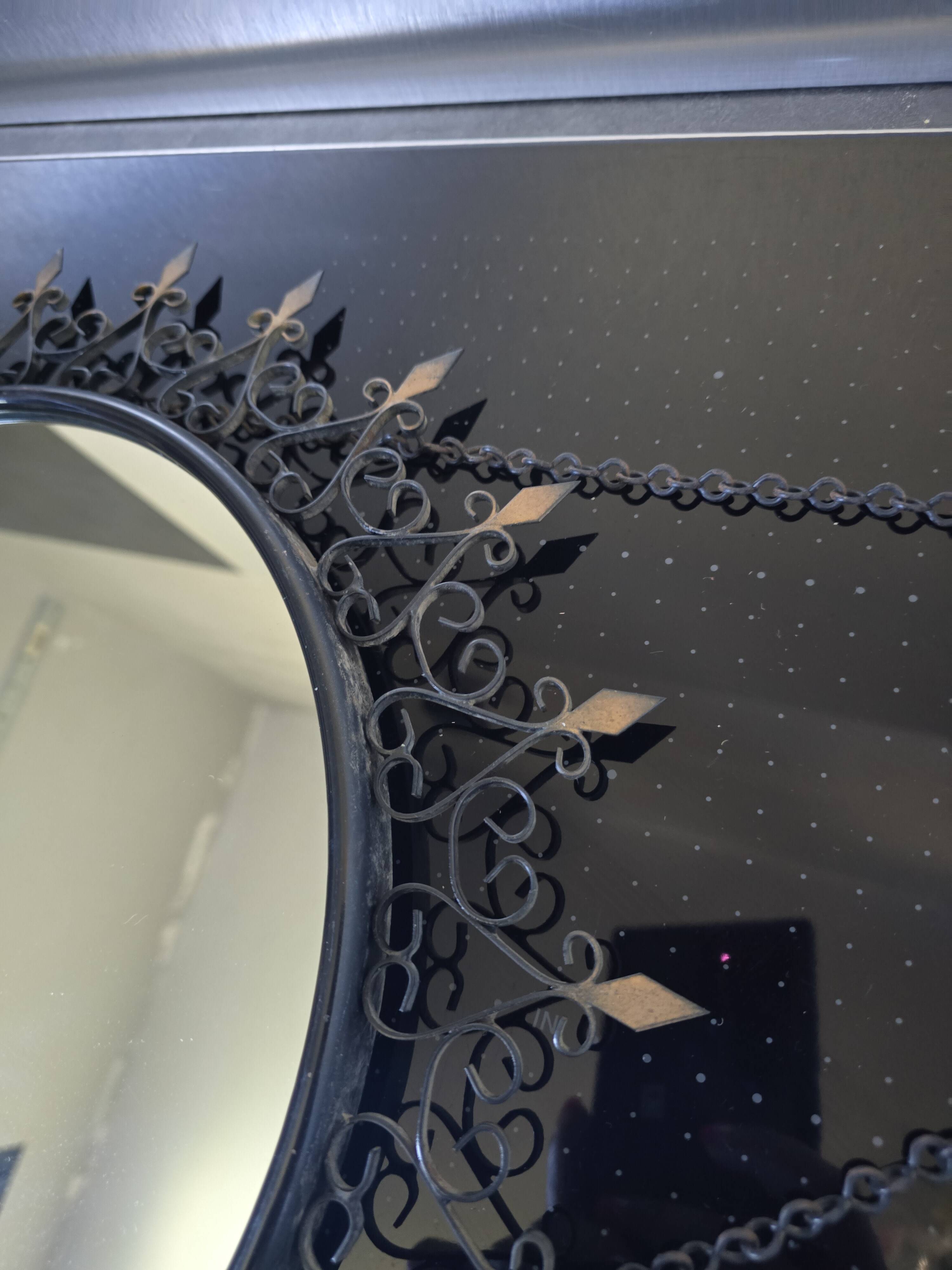Authentic Sun Mirror Chaty Vallauris – Wrought Iron – 1950s/60s Era