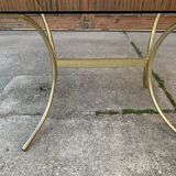 Table à manger en laiton et verre, Italie 1970