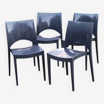 Set de 4 chaises design italien en plastique