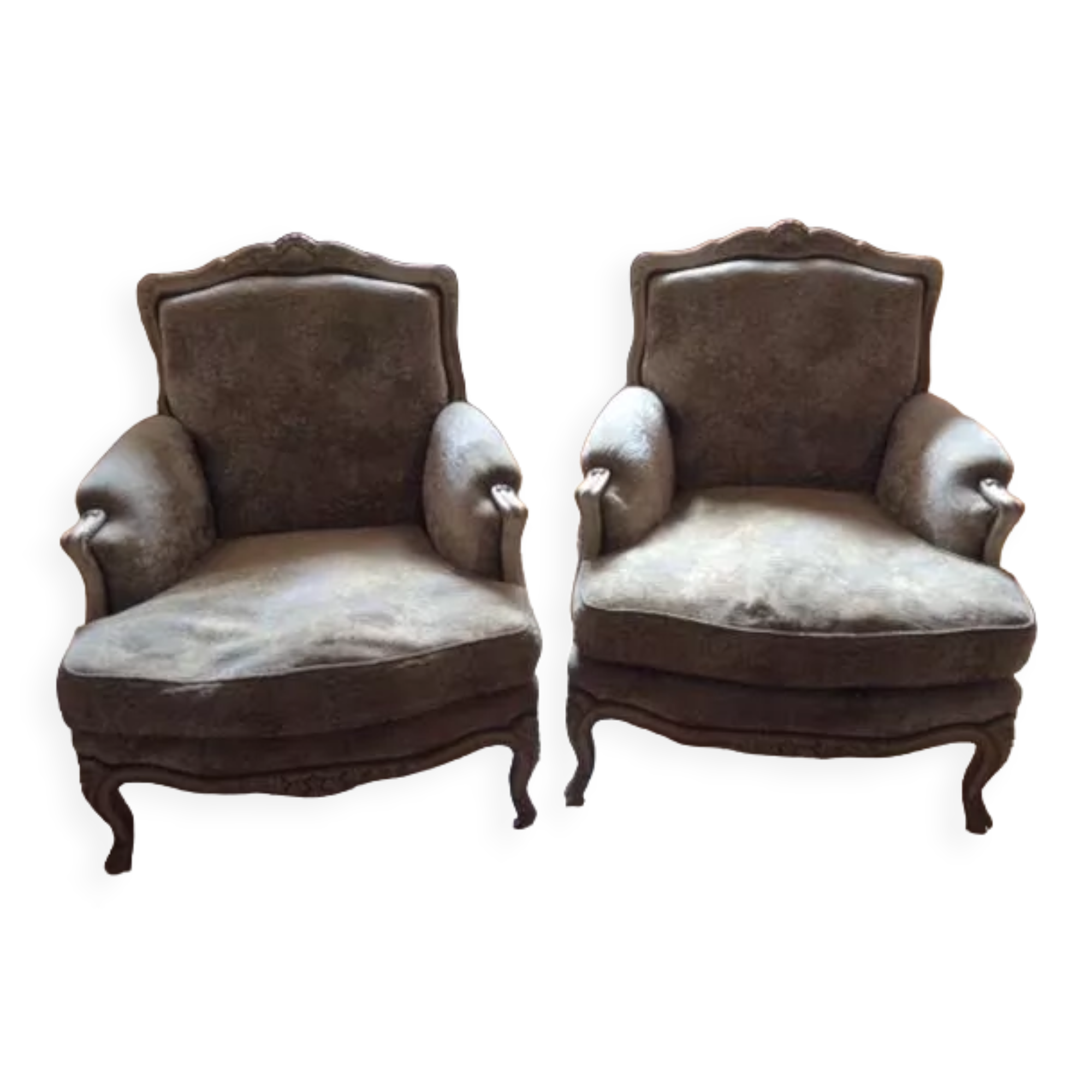 2 armchairs old Louis XVI style