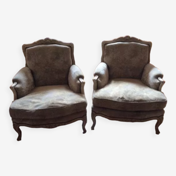 2 fauteuils ancien style Louis XVI