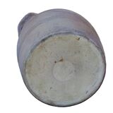 Grand pot à confit ancien en faïence française à glaçure brune salée