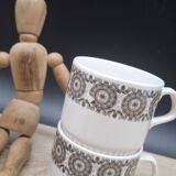 Set of 4 Murielle Boch coffee cups 1960