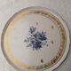 White porcelain pie dish blue and gold décor