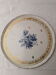 White porcelain pie dish blue and gold décor