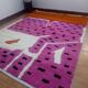 Tapis style Azilal violet - tapis coloré - tapis marocain fait main - 286x210 cm