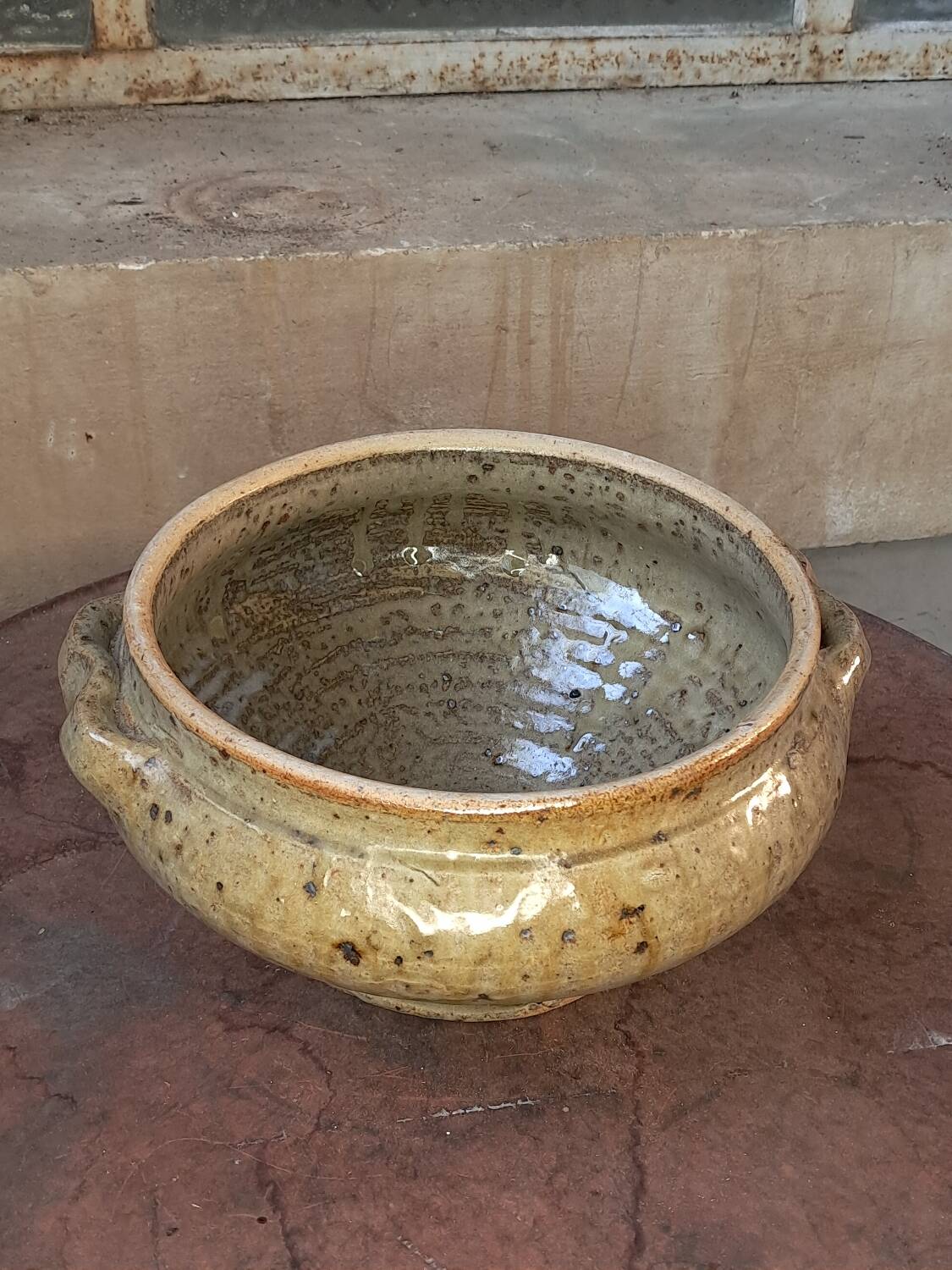 Glazed stoneware soup tureen