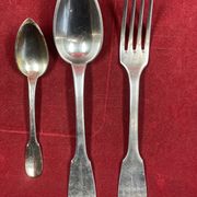 Cutlery set 36 Pieces in Silver Plated 100 g Armand Frenais Stylized monogram EL