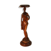 Saddle statue of macif/vintage wooden woman