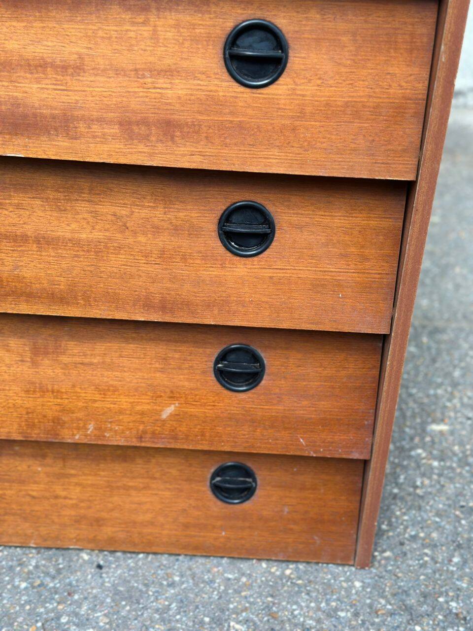 Armoire de rangement à chaussures, commode scandinave en bois, 1970