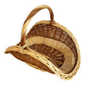 Panier à buches en rotin