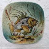 Assiette poisson peint à la main