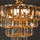 Kinkeldey chandelier, gold, cut glass, 4 levels, Germany, 1970