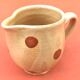 Old milk jug / ceramic cream pot with polka dots traditional Savoyard pottery