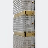 Pair of Modern Italian Murano Glass and Brass Sconces