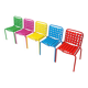 Lot de 5 chaises vintage Pop Art pour enfants : SLOG Croatie, années 1980