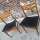 Paire de chaises vintage en teck, meubles sièges anciens
