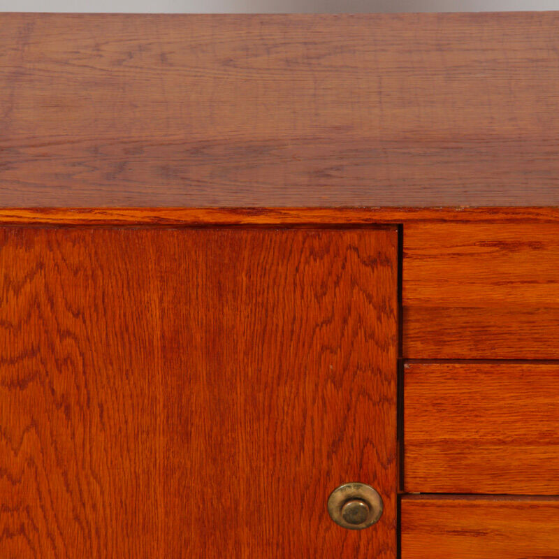 Vintage oak storage by Jiri Jiroutek, model U-458, 1960
