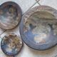 3 decorative handmade plates/trinket dishes