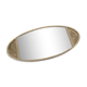 Miroir biseauté ovale art déco doré 84 x 39 cm