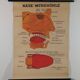 Vintage educational wall hanging roll chart poster map