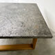 Vintage Belgian slate & oak coffee table, 1970s