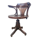 Antique Thonet style swivel desk chair (handmade)