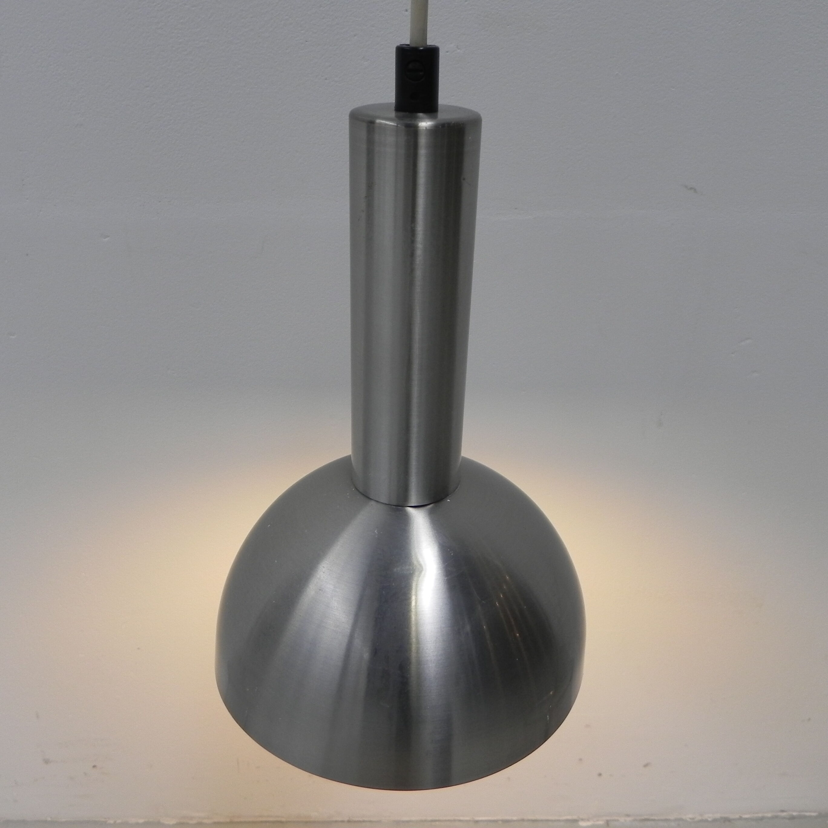 Vintage hanging lamp with aluminum shade