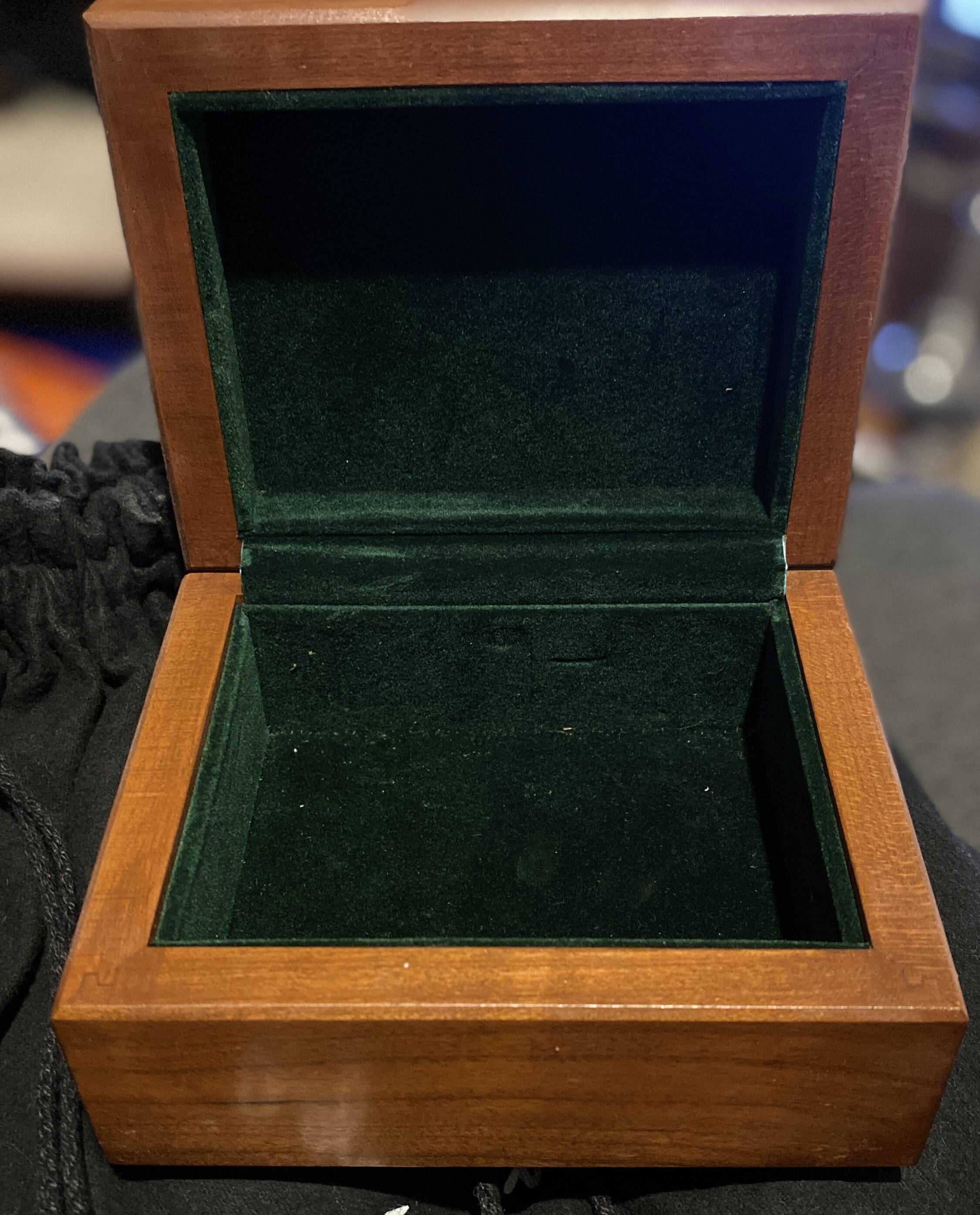 Wooden box carved with Celtic knots – American craftsmanship