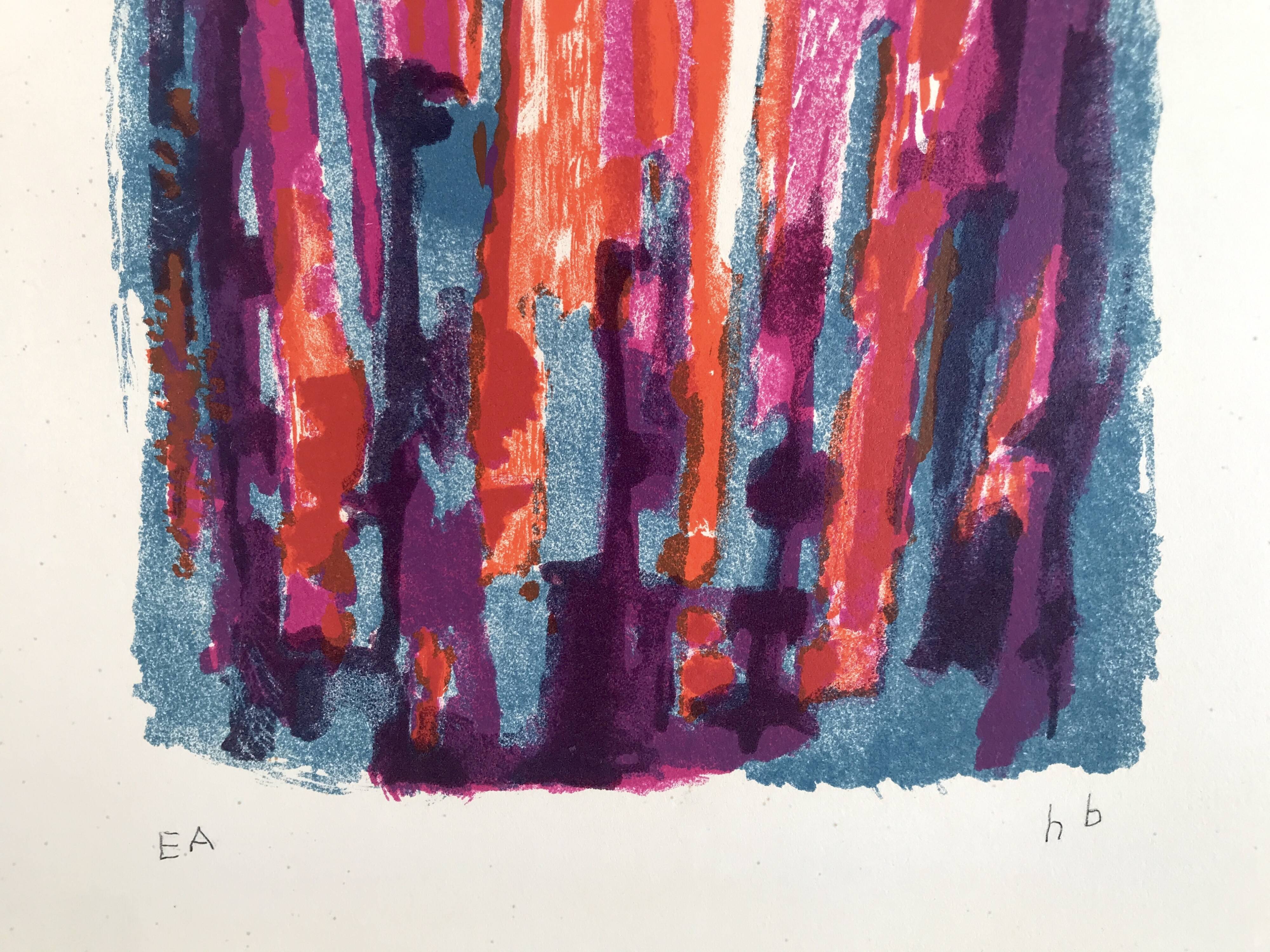 Honoré-marius bérard, gloria, 1950-51. original lithograph signed in pencil