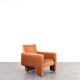 Vintage Italian Lounge Chair in Copper Velvet, 1970s.