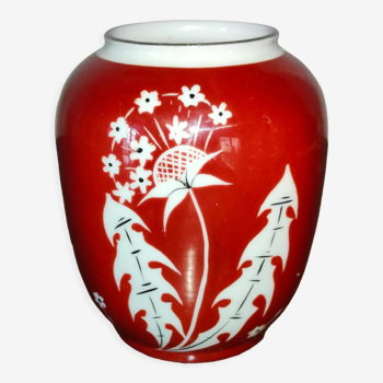 Vase spechtsbrunn handgemalt in German porcelain with floral decoration